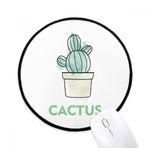 Dıythinker Suluboya Kaktüs Sulu Meyveler Saksı Bitki Yuvarlak Kaymaz Mouse Pad