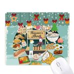 DIYthinker Tayvan Seyahat Gece Pazarı Yılan Mouse Pad Oyun Ofis Mat Noel Kauçuk Ped