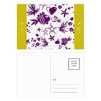 DIYThinker The Seabed World Fish Animal Friend Kartpostal Seti Teşekkür Kartı Posta Tarafı 20 adet 5.7 inç x 3,8 inç Çok renkli