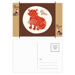 DIYthinker Tiger Animal Çin Zodyak Kırmızı Noel Baba Hediye Kartpostal Teşekkür Kartı Gönderi 20 adet