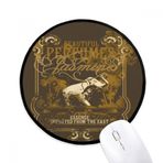 Dıythinker Tropikal Fil Kahverengi Avrupa Tarzı Çerçeve Yuvarlak Kaymaz Mouse Pad