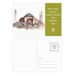 DIYthinker Türkiye Hagia Sophia İstanbul Şiir Kartpostal Seti Teşekkür Kartı Gönderi Tarafı 20 adet