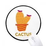 Dıythinker Turuncu Kaktüs Saksı Bitki Sulu Meyveler Yuvarlak Kaymaz Mouse Pad