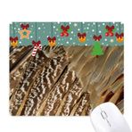 DIYthinker Tüy Hayvan Yılan Desenli Mouse Pad Oyun Ofis Mat Noel Kauçuk Ped