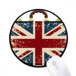 DIYthinker Union Jack Retro Bavul İngiltere İngiltere Bayrağı Kültür Yuvarlak Kaymaz Fare Altlıkları Siyah Başlıklı Kenarlar Oyun Ofis Hediyesi