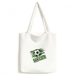 DIYthinker Yeşil Futbol Futbol Sporları Çevre Dostu Yıkanabilir Alışveriş Çantası Kanvas Çanta El İşi Hediye