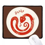 DIYthinker Yıl Yılan Hayvan çin Zodyak Kırmızı Kaymaz Mousepad Oyunu Ofis Siyah Dikişli Kenarları Hediye