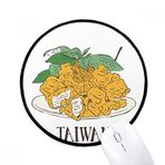 DIYThinker yılan gıda kızarmış tavuk parçaları yuvarlak kaymaz Mousepads siyah titched kenarları oyun ofis hediye