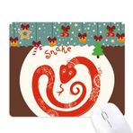 DIYthinker Yılan Yılı Hayvan Çin Zodyak Kırmızı Mouse Pad Oyun Ofis Mat Noel Kauçuk Ped