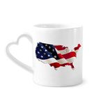 Dıythinker Yıldızlar ve Çizgiler Amerika Bayrağı Haritası Kahve Kupaları