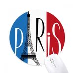 Dıythinker Yuvarlak Ulusal Bayrağı Fransa Eyfel Kulesi Paris Kaymaz Kauçuk Fare Altlığı