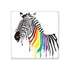 DIYthinker Zebra Lgbt Gökkuşağı Renk Desenli Seramik Bisk Fayanslar Banyo Dekoru Mutfak Seramik Fayans Duvar Fayansları Küçük