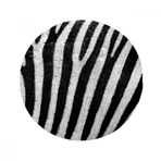 DIYthinker Zebra Tüy Soyut Tasarım Kaymaz Zemin Evcil Hayvan Mat Yuvarlak Banyo Oturma Odası Mutfak Kapı 60/50 cm Hediye Çok Renkli