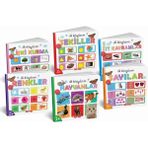 Diytoy 6'lı Eğitici İlk Kitaplarım - Çocuklar İçin Resimli 6 Adet Eğitici Aktivite Kitaplar Seti 0-3 Yaş