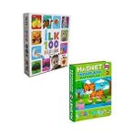 Diytoy Diytoy Ilk 100 Sözcük + Magnet Hayvanlar Tamamlama (2 Ürün Bir Arada) - Renkli