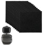 Diyxisk Aktif karbon filtresi, kare, 10 adet karbon filtresi, kedi tuvaleti, kova, kedi tuvaleti, aktif karbon filtresi, mutfak çöpü kompost kabı, filtre, biyolojik atık kabı, filtre