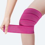 Diz Bacak Ağrısı Giderici, Basketbol, Futbol, Halter, Spor Bandajı, Yaralanma Sargısı, Ayarlanabilir (Kırmızı) için Atletik Sargı Elastik Bandaj