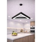 Dizano Modern Üçgen LED Tavan Aydınlatma 40CM 4000K Günışığı, Avize ve Sıva Üstü, Mutfak, Salon, Ofis - Siyah