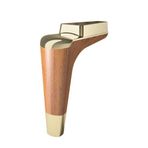 Dizayn 18 cm Yerli Ceviz Ahşap KY Altın Kaplama Kanyon Ayak