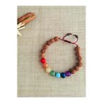 Dizayn Doğaltaş 7 Çakra Rudraksha Unisex Bileklik