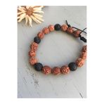 Dizayn Doğaltaş Rudraksha Lav Taşı Unisex Bileklik