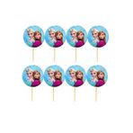 Dizayn Parti Evi 20li Elsa Kürdan Karlar Ülkesi Frozen Temalı Parti Pasta Süsü Kürdanı