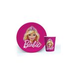 Dizayn Parti Evi Barbie Temalı 8 Kişilik Parti Seti 8 Tabak 8 Bardak Karton Doğum Günü Konsepti