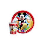 Dizayn Parti Evi Mickey Mouse Tabak Bardak Seti Doğum Günü Parti 8 Kişilik