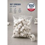 Dizayn Pprc 90 Derece Dirsek 20 mm 100 Adet PN25 Temiz Su Tesisat Boru Ek Parçası