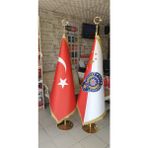 Dizayn Türk Makam Bayrağı bezi. Sade bez olarak direksiz