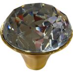 Dizaynaks Glame Jr Düğme Kulp Parlak Pirinç Kristal 44 Mm.