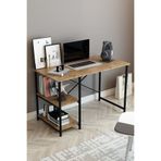 DizaynMotion 2 Raflı Çalışma Masası 60x120 - Bilgisayar Ofis Ders Masası Ceviz