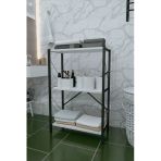 DizaynMotion 3 Raf Dekoratif Banyo Düzenleyici 90x60x30 Beyaz