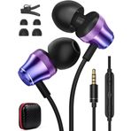 Dizüstü Bilgisayar Chromebook için Kablolu Kulaklıklar, 3,5 mm Kulak İçi Kulaklıklar Gürültü Önleyici Kulak Tomurcukları Takma Ses Jakı Mikrofon HiFi Stereo Clear Call Ses Kontrolü Samsung Galaxy A15