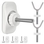 Dizywiee 4 adet bebek kapısı duvar koruyucu duvar bardak + 4 adet 8 mm bebek kapısı dişli mil çubuğu + 2 adet bebek kapısı korkuluk adaptörü Y-mil çubukları, basınca monte edilmiş bebek ve evcil hayvan
