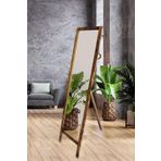 DizyWood Natürel Ahşap Masif Ayaklı Boy Aynası 140x40cm