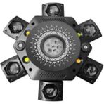 Dj Pro 6 Başlı LED Cree Bee Eyes-3 150 Watt LED Strobe Lazer Robot Işık - Siyah