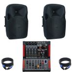 DJ Pro Hazır 1200w Pasif Ses Sistemi Paket 4