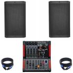 Dj Pro Hazır 1800 Watt Pasif Ses Sistemi Paket-5 - Siyah