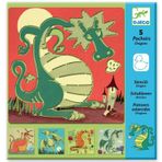 Djeco Dragons Resim Boyama Şablonları