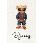 Djessy: Cahier personnalisé avec prénom Djessy | Cadeau d'anniversaire pour enfant, garçon, homme, copain ... | Nounours | 110 pages lignée, Petit Format 6x9 pouces (15,24 x 22,86 cm)