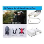 DJI Google Veri ve Şarj Kablosu 3mt USB 2.0 Spiral Coiled Kablosu Mikro 5pin
