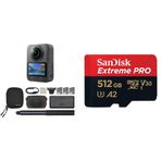 DJI Osmo 360 Adventure Combo + SanDisk Extreme PRO 512GB microSD – 8K 360° Çekim Seti