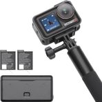 DJI Osmo Action 5 Pro Adventure Combo, 1/1,3 inç sensörlü aksiyon kamerası 4K, 3 pilli 12 saat uzatılmış pil ömrü, sabitleme, çift OLED dokunmatik ekran, seyahat için mini aksiyon kamerası, Vlog