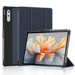 DJ&RPPQ Lenovo Yoga Pad Pro AI 12,7 inç TB520FU / Yoga Tab Plus 12,7 inç Tablet için Kılıf, Yumuşak TPU Arka Kılıf ile Çift Açılı Hafif Üç Katlı Stand Hafif İnce Kabuk Stand, Lacivert