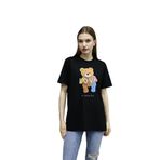 DK DAKSEL Siyah Renk Basic Love Teddy Bear Baskılı Kadın Tişört DKSB0106 (Siyah-M)