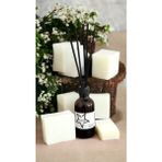 DK Group Beyaz Sabun Çubuklu Oda Kokusu Kötü koku Giderici White Soap Bambu Çubuklu Amber Cam Şişe 50 ml - 50ML