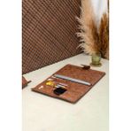 Dk Leather Kahverengi Pu Deri Laptop Macbook Laptop Organizeri 13, 13.3, 13.6 Inch M1 M2 M3 Laptop Pro Air Organizer Kılıf Evrak Çantası - Taba
