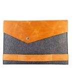 Dk Leather Unisex Zeugma Hakiki Deri ve Keçeli Macbook Pro 13 Inc/Macbook Air 13.3 Inc/Microsoft Surface Kılıfı/Çantası (KAHVERENGİ)