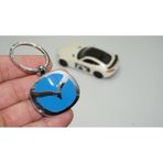 Dk Mazda Uyumlu Yeni Nesil Logo Mavi Metal Çift Yön Anahtarlık